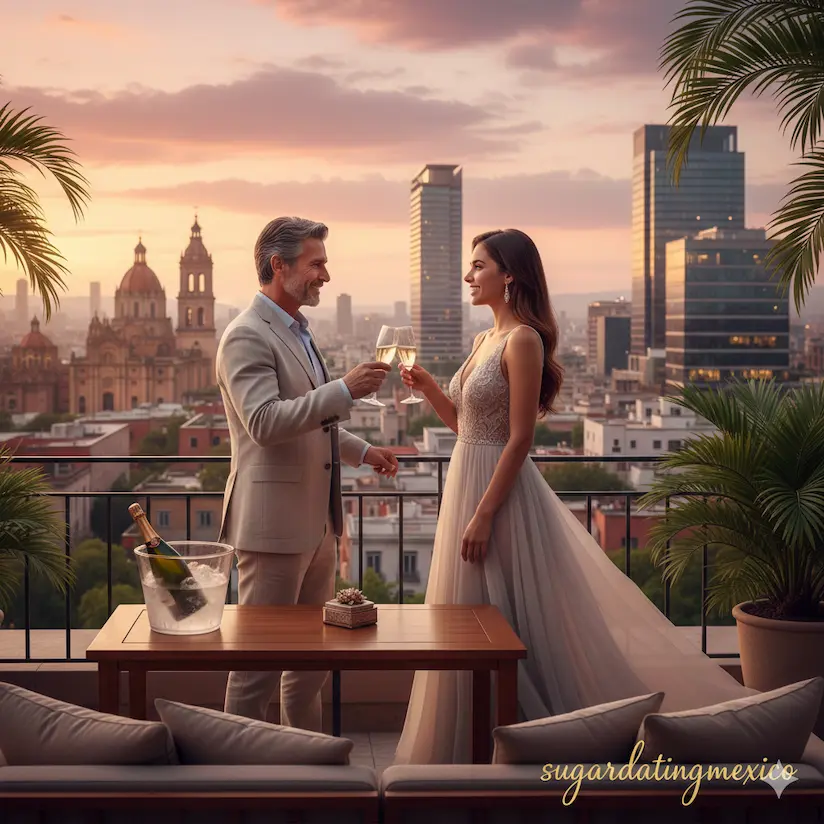 Pareja feliz de Sugar Dating en la Ciudad de México: Una historia de éxito real